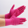 Esame guanti di nitrile medica rosa usa e getta